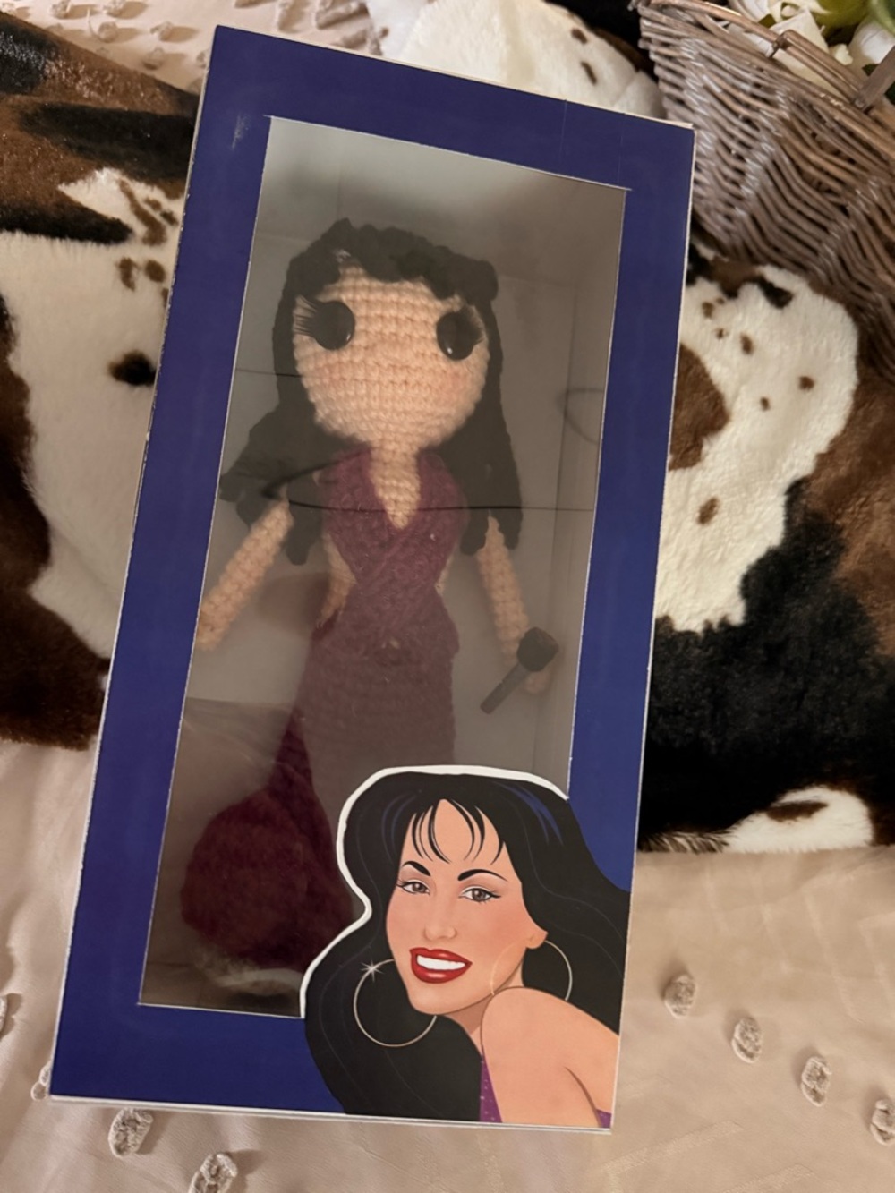 Handmade Selena Doll in purple concert dress